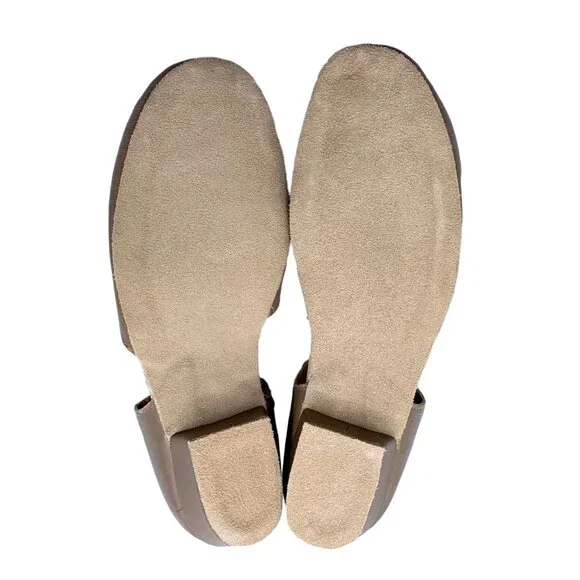 So Danca Jazz T-Strap Grecian Dance Sandals Tan Leather 4.5 Shoe Slip On Mileyka - Picture 6 of 10